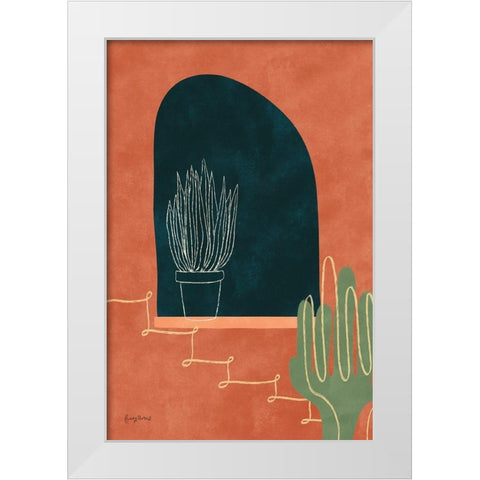 Mountainous I White Modern Wood Framed Art Print by Thorns, Becky