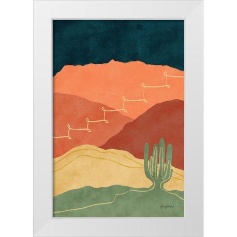 Mountainous II White Modern Wood Framed Art Print by Thorns, Becky