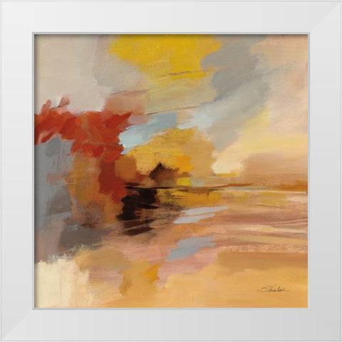 Sandstorm White Modern Wood Framed Art Print by Vassileva, Silvia