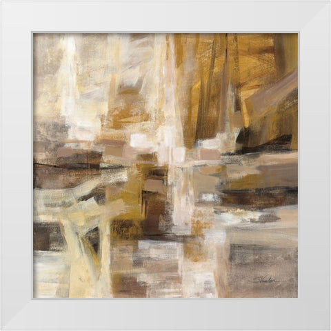 October Sunshine White Modern Wood Framed Art Print by Vassileva, Silvia