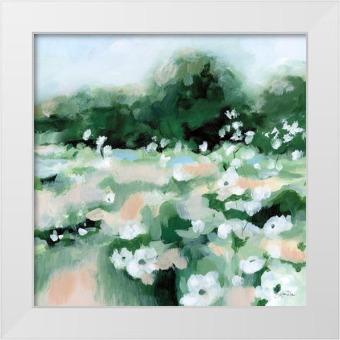 Summer Field White Modern Wood Framed Art Print by Pete, Katrina