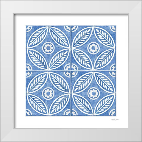 Artisan Tile XIII White Modern Wood Framed Art Print by Green, Nancy