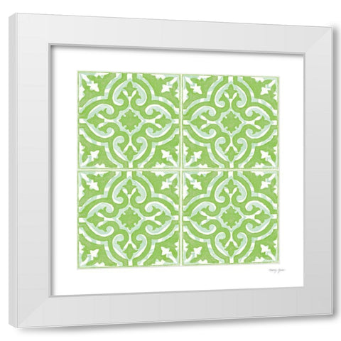 Artisan Tile XX White Modern Wood Framed Art Print by Green, Nancy