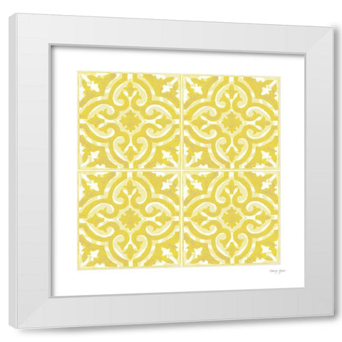 Artisan Tile XXIII White Modern Wood Framed Art Print by Green, Nancy