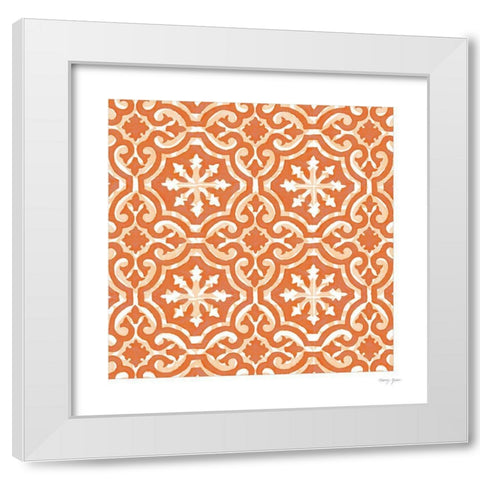 Artisan Tile XXIV White Modern Wood Framed Art Print by Green, Nancy