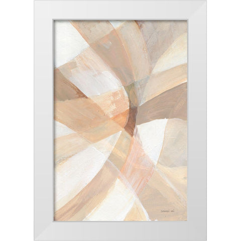 In Pieces II White Modern Wood Framed Art Print by Nai, Danhui