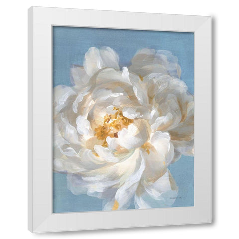 Open Petals II White Modern Wood Framed Art Print by Nai, Danhui