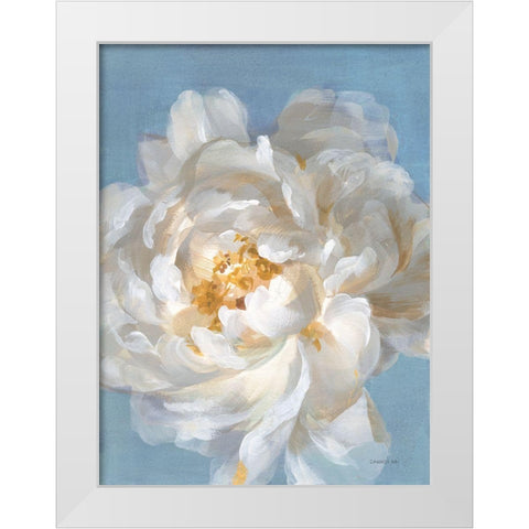 Open Petals II White Modern Wood Framed Art Print by Nai, Danhui