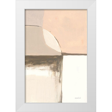 Overlay I White Modern Wood Framed Art Print by Nai, Danhui