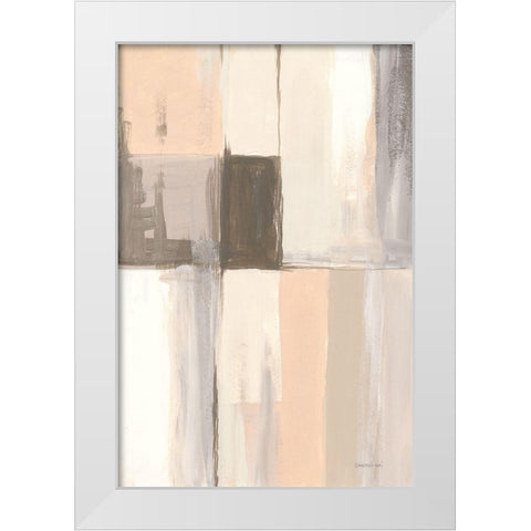 Overlay II White Modern Wood Framed Art Print by Nai, Danhui