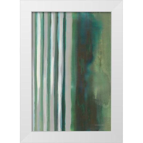 Study in Green I White Modern Wood Framed Art Print by Nai, Danhui