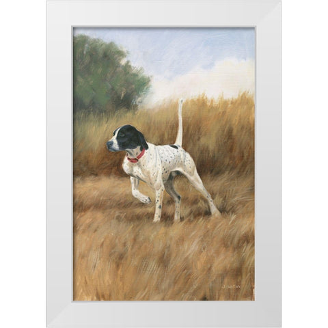 Hunting Dog II White Modern Wood Framed Art Print by Wiens, James