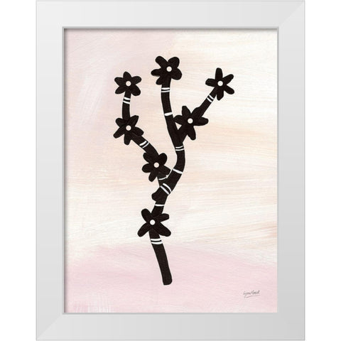 Flowering Grass White Modern Wood Framed Art Print by Mack, Lynn