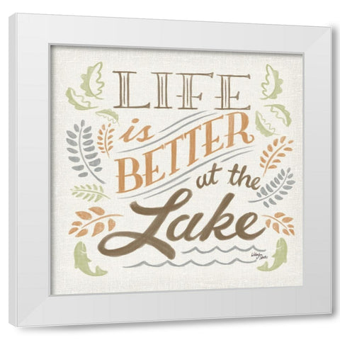 Lake Life I Green White Modern Wood Framed Art Print by Wellington Studio