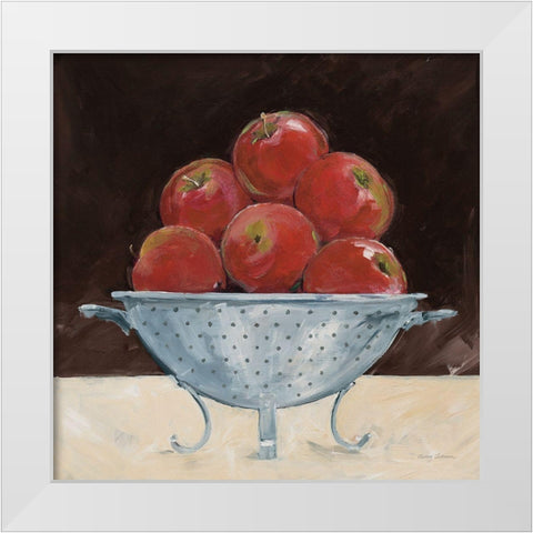 Apples on Brown White Modern Wood Framed Art Print by Tillmon, Avery