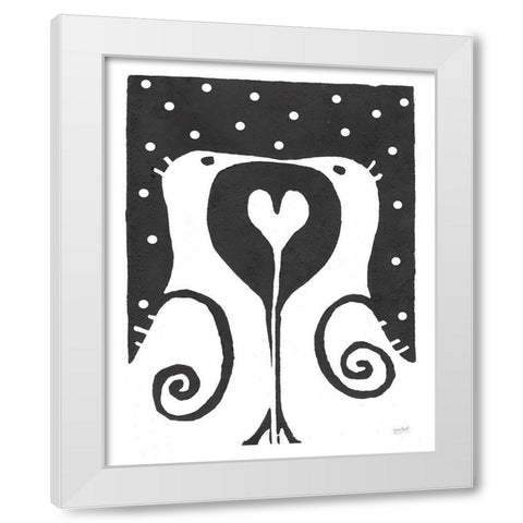 You and Me White Modern Wood Framed Art Print by Mack, Lynn