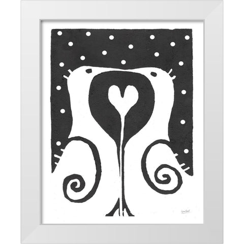 You and Me White Modern Wood Framed Art Print by Mack, Lynn