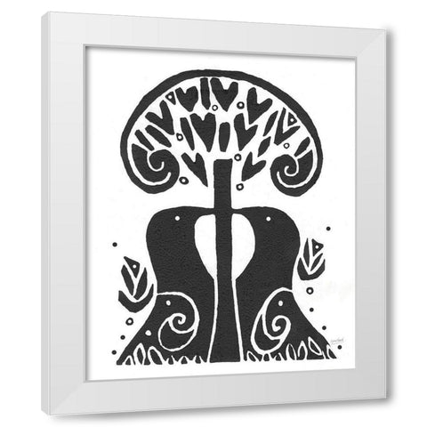 Together White Modern Wood Framed Art Print by Mack, Lynn
