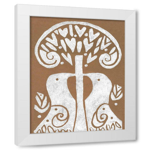 Heart Song White Modern Wood Framed Art Print by Mack, Lynn