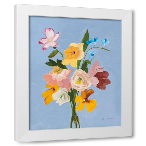 Sugar Flowers White Modern Wood Framed Art Print by Munger, Pamela