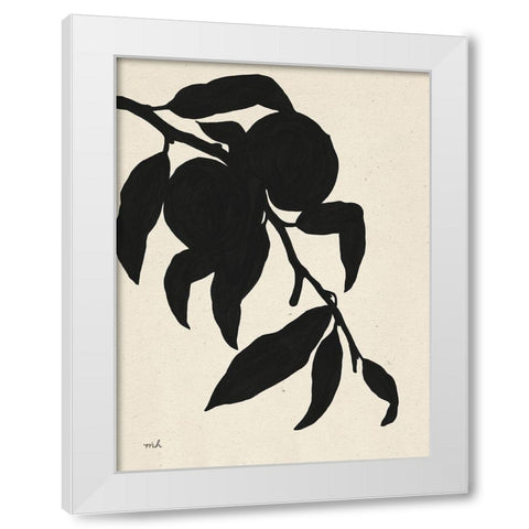 Peach I White Modern Wood Framed Art Print by Hershey, Moira