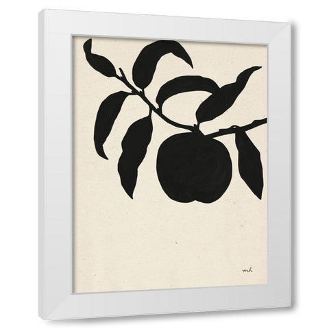 Peach II White Modern Wood Framed Art Print by Hershey, Moira