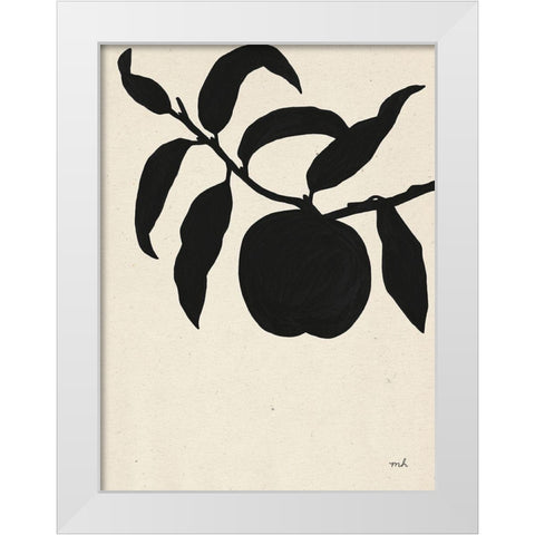 Peach II White Modern Wood Framed Art Print by Hershey, Moira