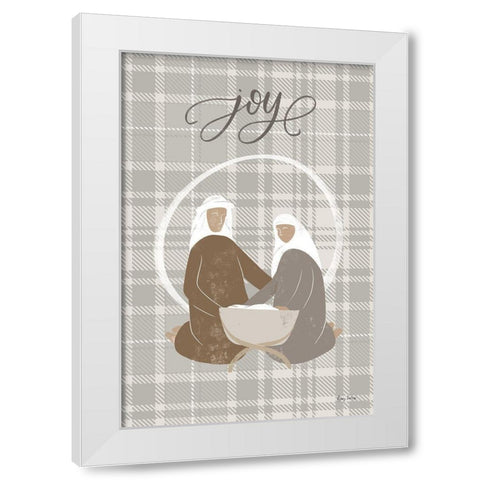 Nativity II Joy White Modern Wood Framed Art Print by Thorns, Becky