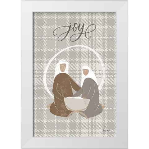 Nativity II Joy White Modern Wood Framed Art Print by Thorns, Becky
