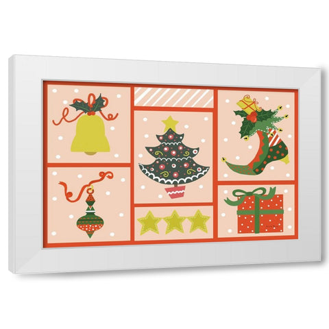 The Night Before Christmas I Bright White Modern Wood Framed Art Print by Zaman, Farida