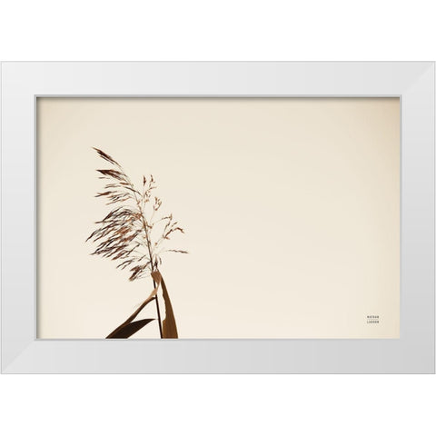 Summer Reeds IV White Modern Wood Framed Art Print by Larson, Nathan