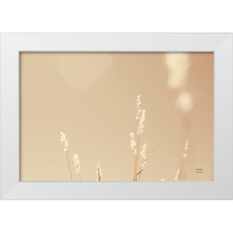 Lakeside Grasses I White Modern Wood Framed Art Print by Larson, Nathan