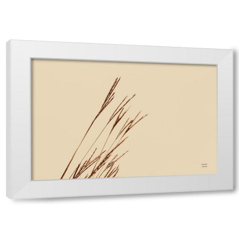 Lakeside Grasses IV White Modern Wood Framed Art Print by Larson, Nathan