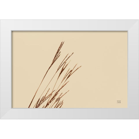 Lakeside Grasses IV White Modern Wood Framed Art Print by Larson, Nathan