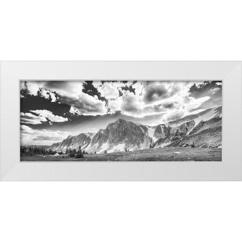 Wyoming Spring White Modern Wood Framed Art Print by Larson, Nathan