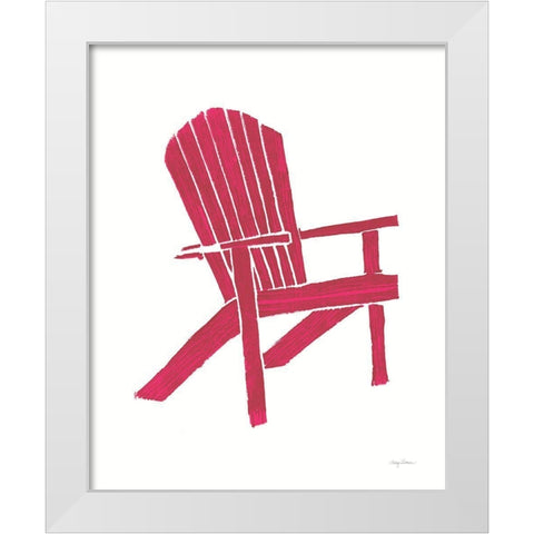 Summer Chair I White Modern Wood Framed Art Print by Tillmon, Avery