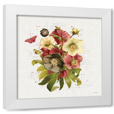 Vintage Petals VII White Modern Wood Framed Art Print by Pertiet, Katie