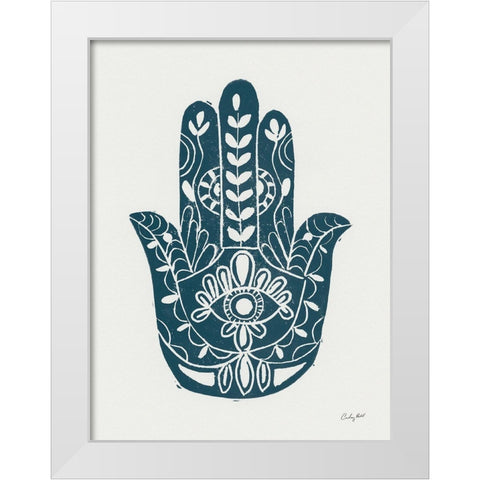 Hamsa I White Modern Wood Framed Art Print by Prahl, Courtney