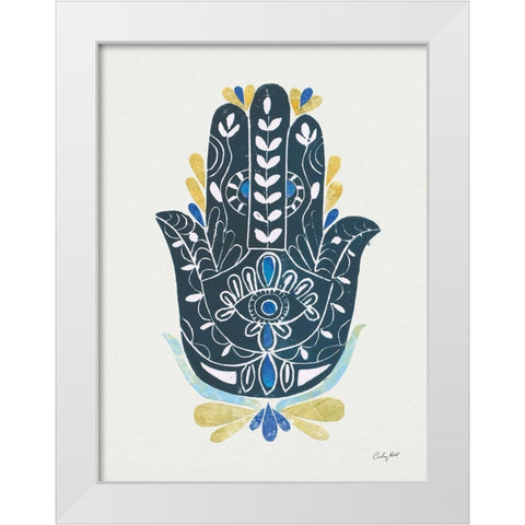 Hamsa I Collage White Modern Wood Framed Art Print by Prahl, Courtney