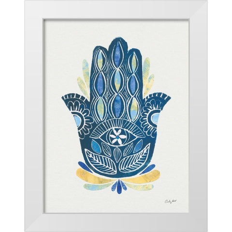 Hamsa II Collage White Modern Wood Framed Art Print by Prahl, Courtney