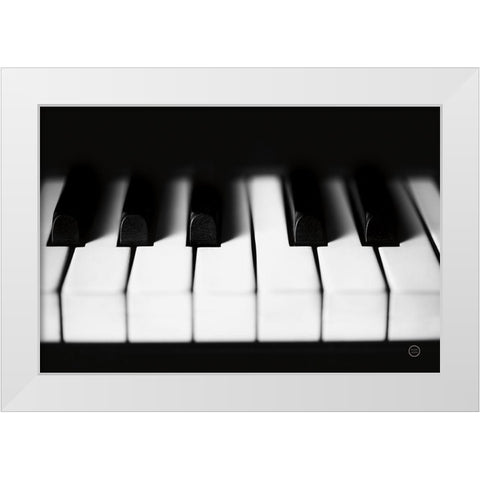 Piano Lounge I White Modern Wood Framed Art Print by Larson, Nathan
