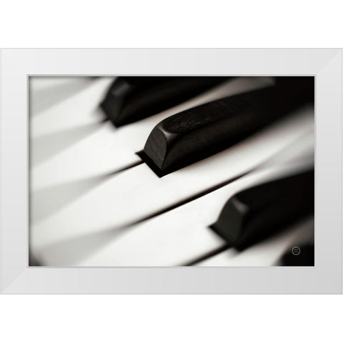 Piano Lounge VI White Modern Wood Framed Art Print by Larson, Nathan