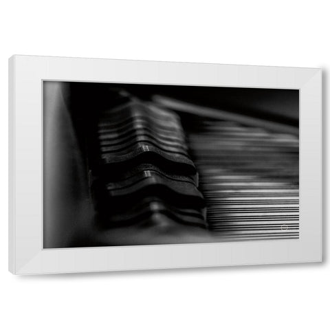 Under the Hood BW White Modern Wood Framed Art Print by Larson, Nathan