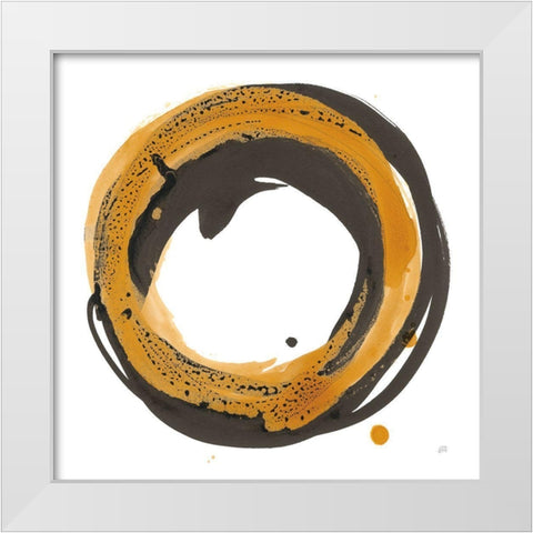Amber Enso IV White Modern Wood Framed Art Print by Paschke, Chris