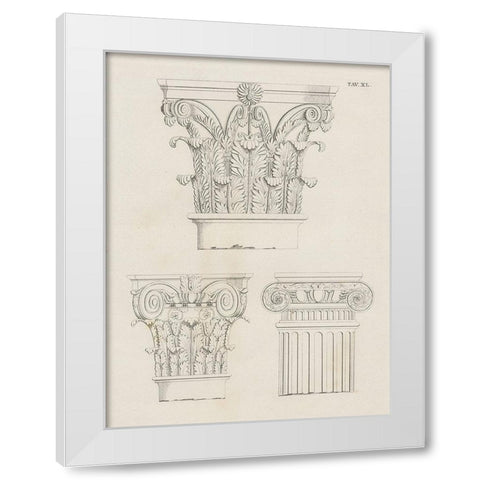 Italian Volute White Modern Wood Framed Art Print by Wild Apple Portfolio