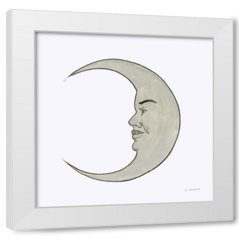 Moon White Modern Wood Framed Art Print by Wiens, James