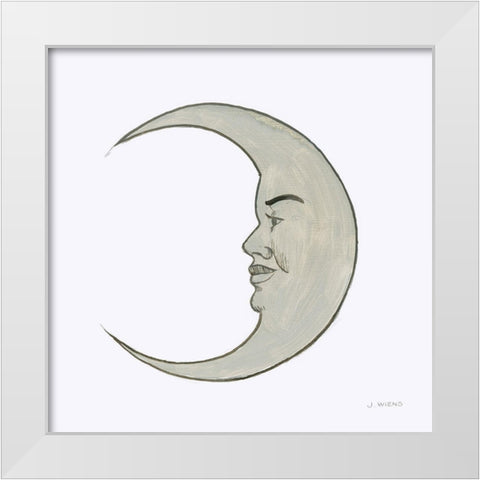 Moon White Modern Wood Framed Art Print by Wiens, James