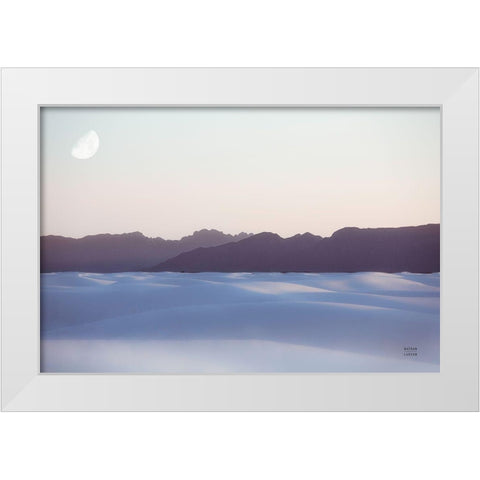 White Sands Dream White Modern Wood Framed Art Print by Larson, Nathan