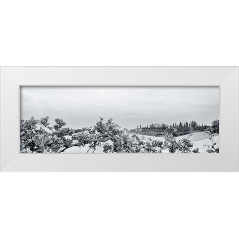 Villa View Light Crop White Modern Wood Framed Art Print by Aledanda