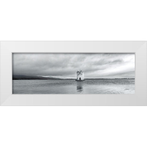 Windmill Island Light Crop White Modern Wood Framed Art Print by Aledanda